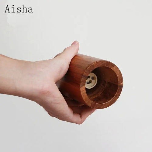 Japanese style wooden pendant light for interior decoration - vue 7 sur 10