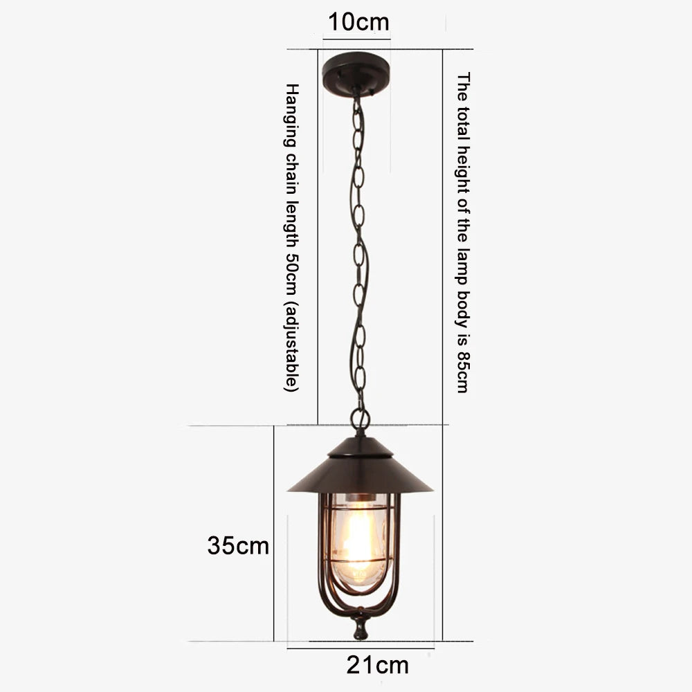 Retro outdoor chandelier for garden and outdoor spaces