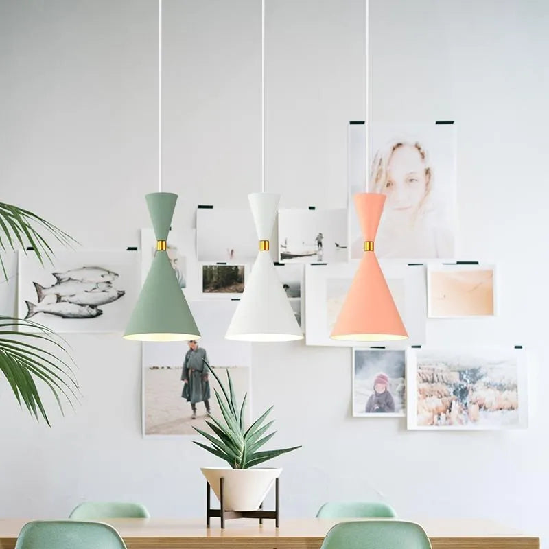 Nordic three-head aluminium pendant light