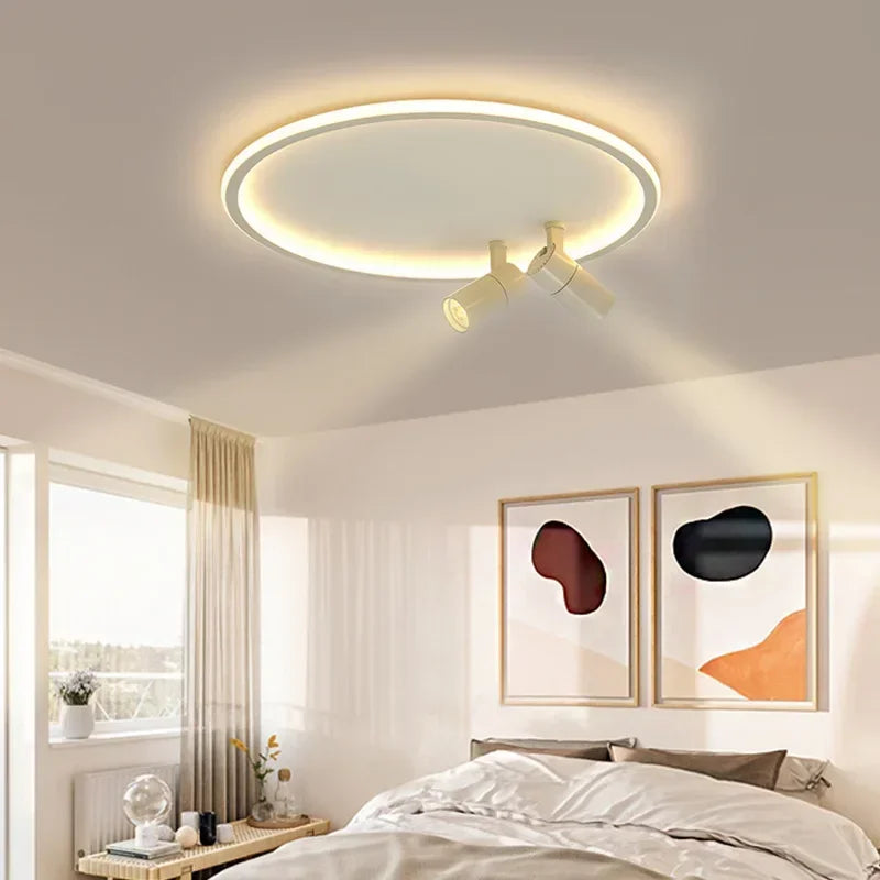 Modern LED ceiling light with spotlight chandelier - vue 5 sur 12