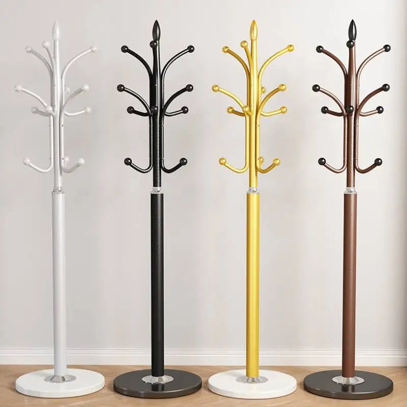 vertical metal coat rack for storing clothes