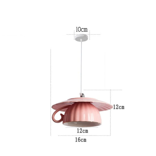 Modern ceramic LED teapot pendant light for kitchen - vue 27 sur 30