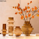 glass vase for hydroponic flowers modern and original decoration