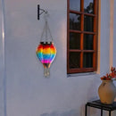 Outdoor solar hot air balloon LED lamp with flickering flame