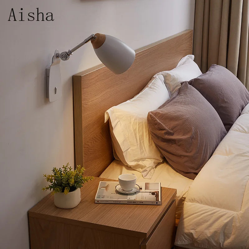 Simple creative Nordic wall light with switch decorative - vue 4 sur 8