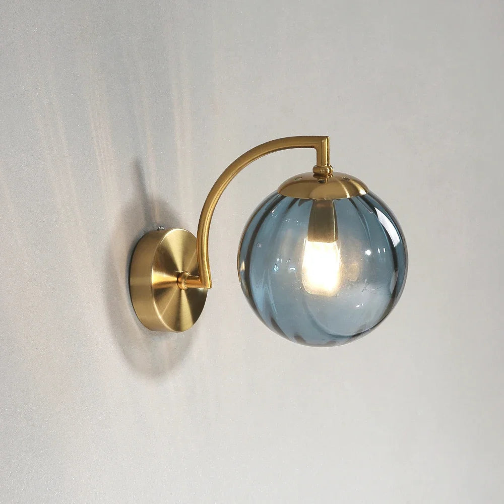 Nordic glass LED wall light - vue 8 sur 12