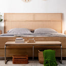 Nordic creative and versatile rattan shoe stool