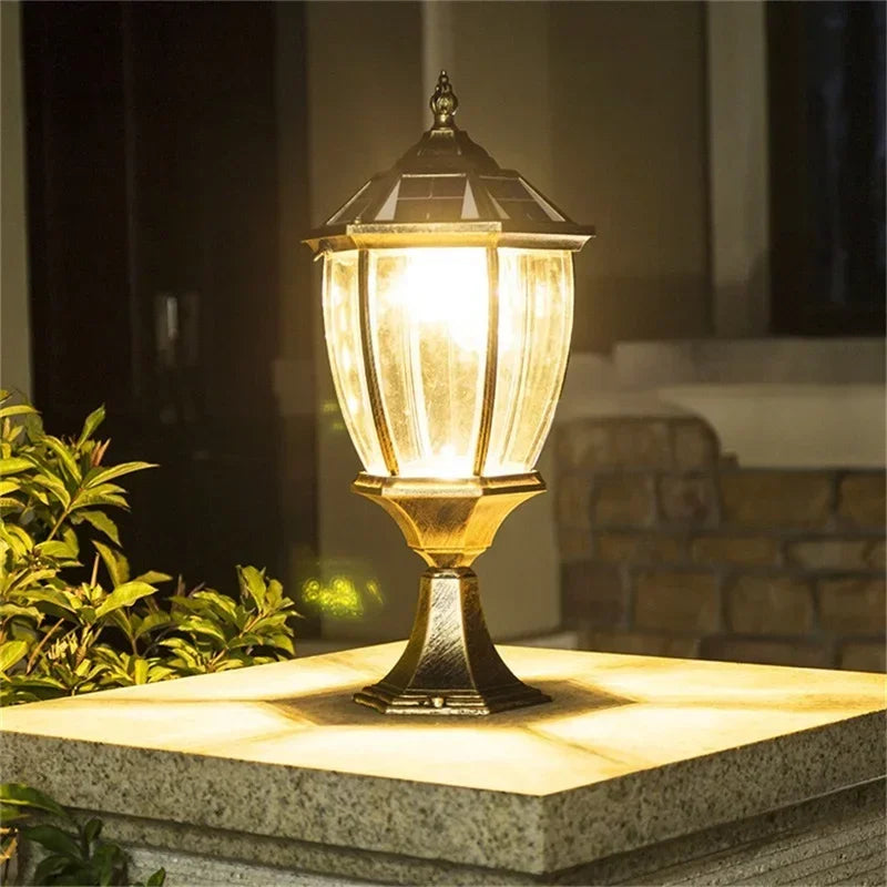 Outdoor solar LED wall light waterproof for garden and courtyard