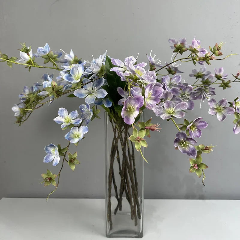 Artificial silk jasmine branch for festive decoration - vue 3 sur 12