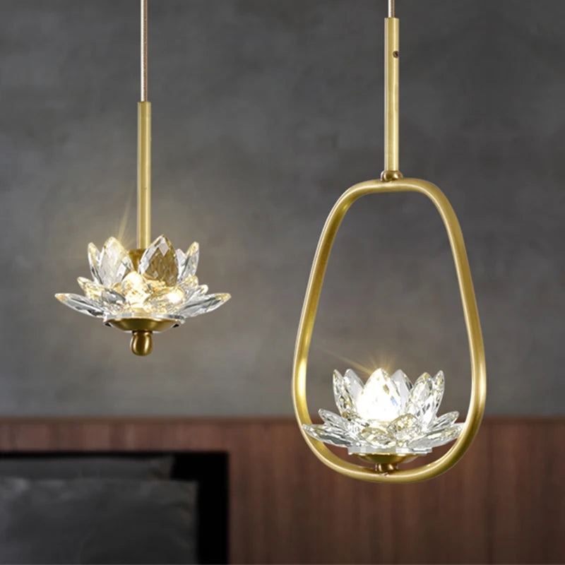 Zen crystal LED pendant light