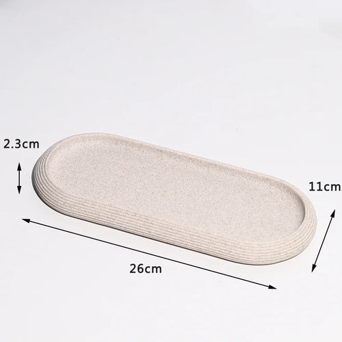 modern bathroom accessory set made of sand and gravel - vue 18 sur 18