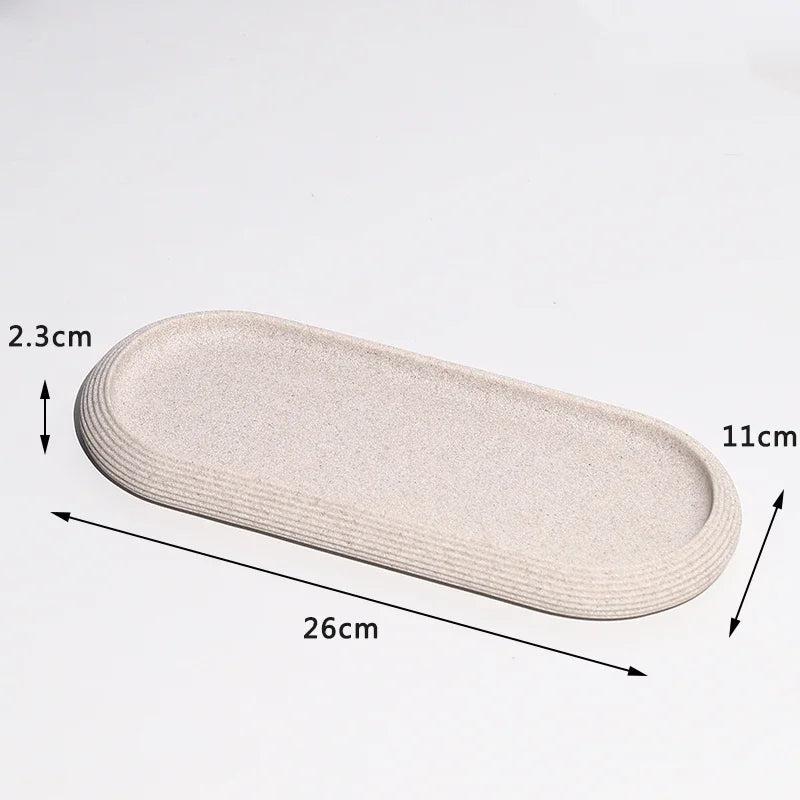 modern bathroom accessory set made of sand and gravel - vue 17 sur 18