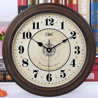 classic silent retro wall clock in abs quartz