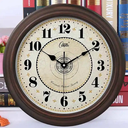 classic silent retro wall clock in abs quartz