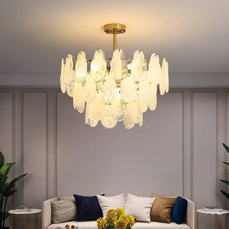 Modern retro glass pendant light for interior decor 2024
