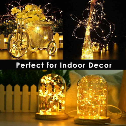 Waterproof LED string lights with remote control for parties and decorations - vue 10 sur 13