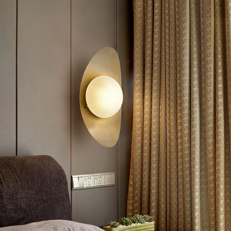 Minimalist crescent moon LED wall light