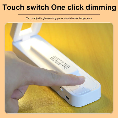 Foldable touch desk lamp with remote control and dimmable brightness - vue 4 sur 7