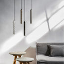 Modern concrete tube pendant light for decorative interiors