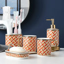 stylish and practical ceramic bathroom accessory set
