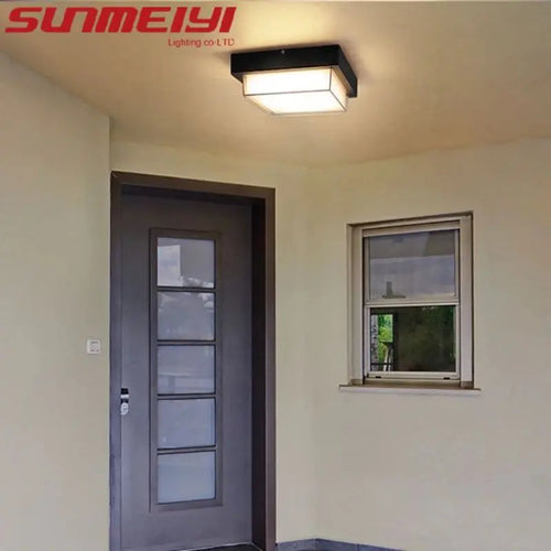 Modern waterproof outdoor ceiling light for garden and balcony - vue 7 sur 8