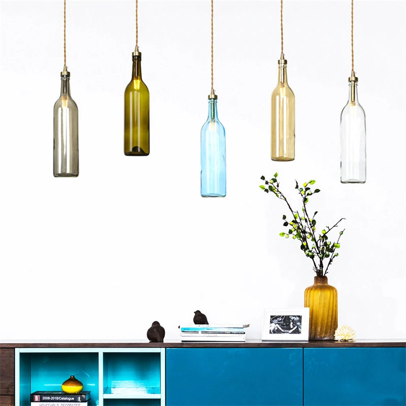Modern brass and glass pendant light for interior decoration - vue 10 sur 12