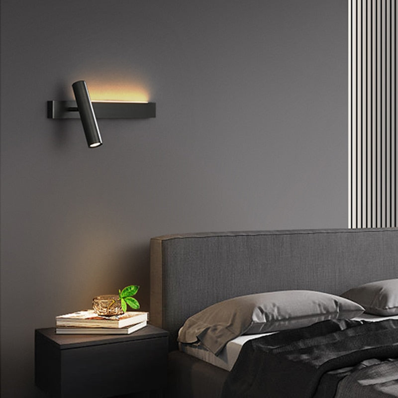 Minimalist LED wall light with Irvinne spotlight - vue 3 sur 8