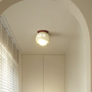 Concealed wabi-sabi style ceiling light in French cream