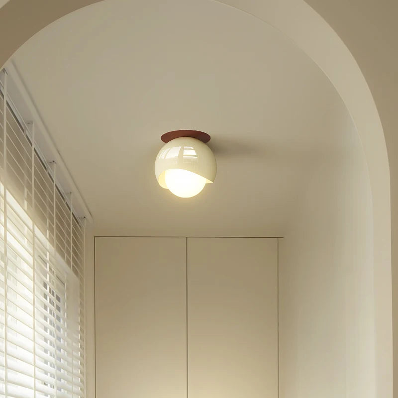 Concealed wabi-sabi style ceiling light in French cream - vue 6 sur 10