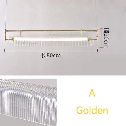 Modern Italian minimalist acrylic LED pendant light - vue 16 sur 18