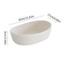 Oval cotton rope baskets for storage and organization