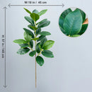 Artificial ficus branches with large banyan leaves for garden decoration