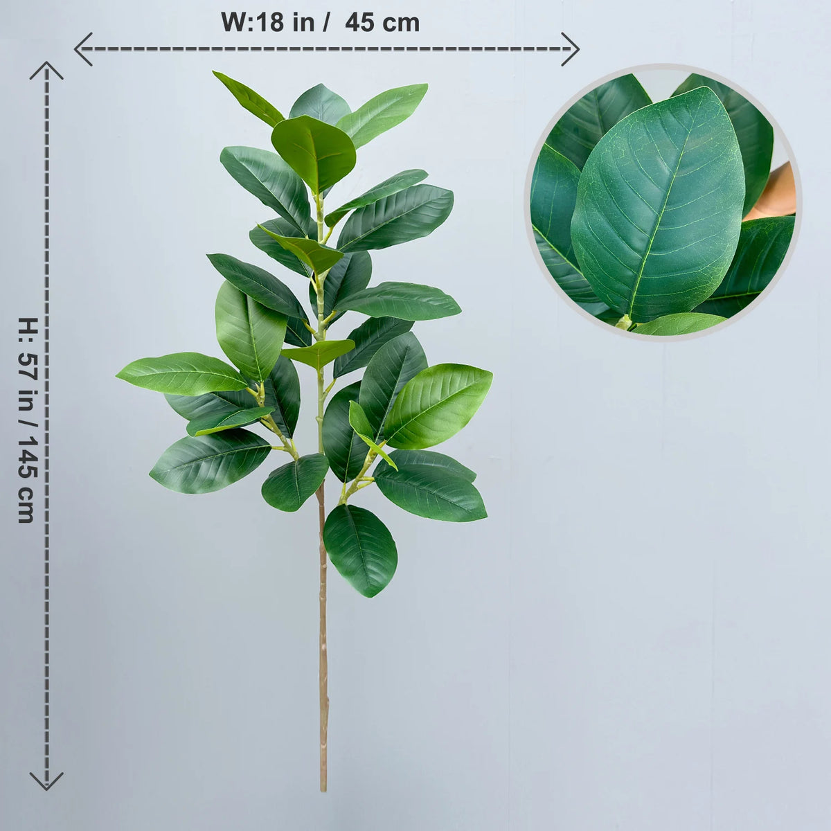 Artificial ficus branches with large banyan leaves for garden decoration - vue 9 sur 36