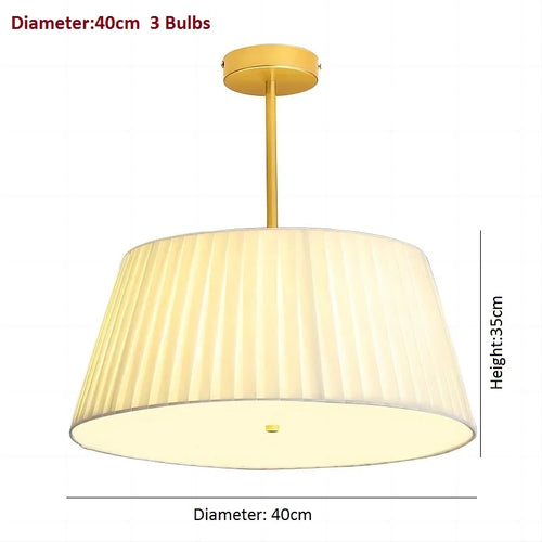 Japanese style fabric ceiling light for elegant lighting - vue 10 sur 11