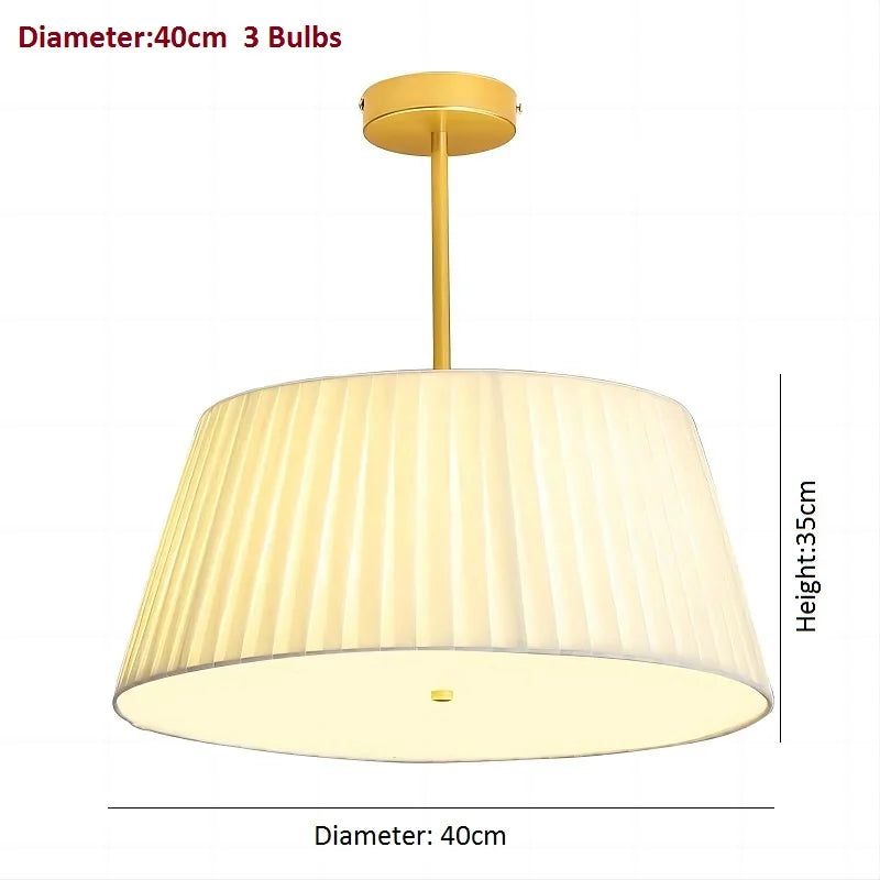 Japanese style fabric ceiling light for elegant lighting - vue 9 sur 11