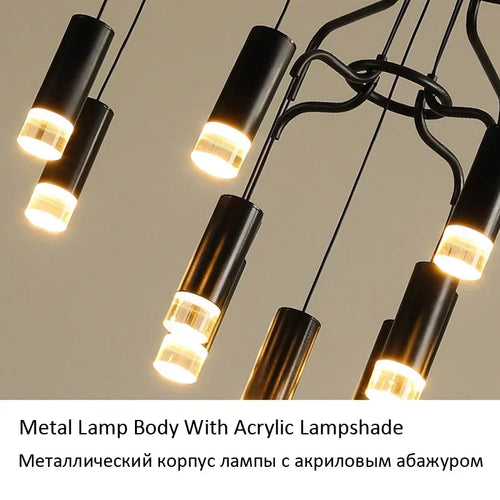 Modern creative LED ceiling light for interior decoration - vue 5 sur 7