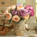 Artificial peony bouquet for decoration and photography