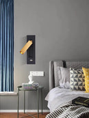 Rotating LED wall light with switch for reading