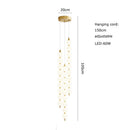 Art deco style glass pendant light in gold and chrome