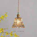 Glass pendant bedside wall light