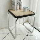 low stool in old Japanese-style rattan for living room or entrance