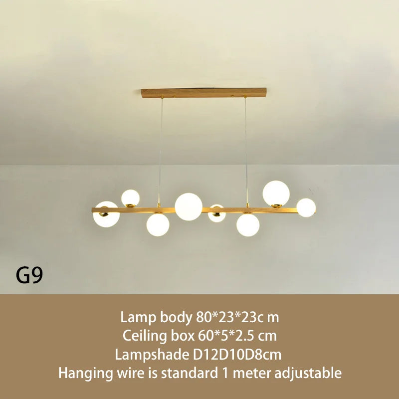 Glass shade chandelier pendant light for home decor - vue 9 sur 10