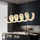 Modern gold spiral LED chandelier