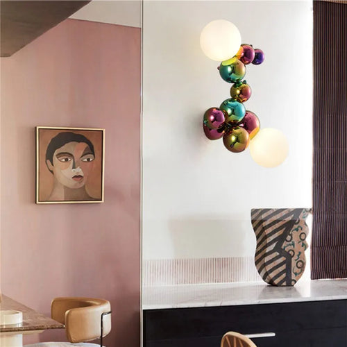 applique murale postmoderne en verre design italien lumineux et créatif - vue 4 sur 8