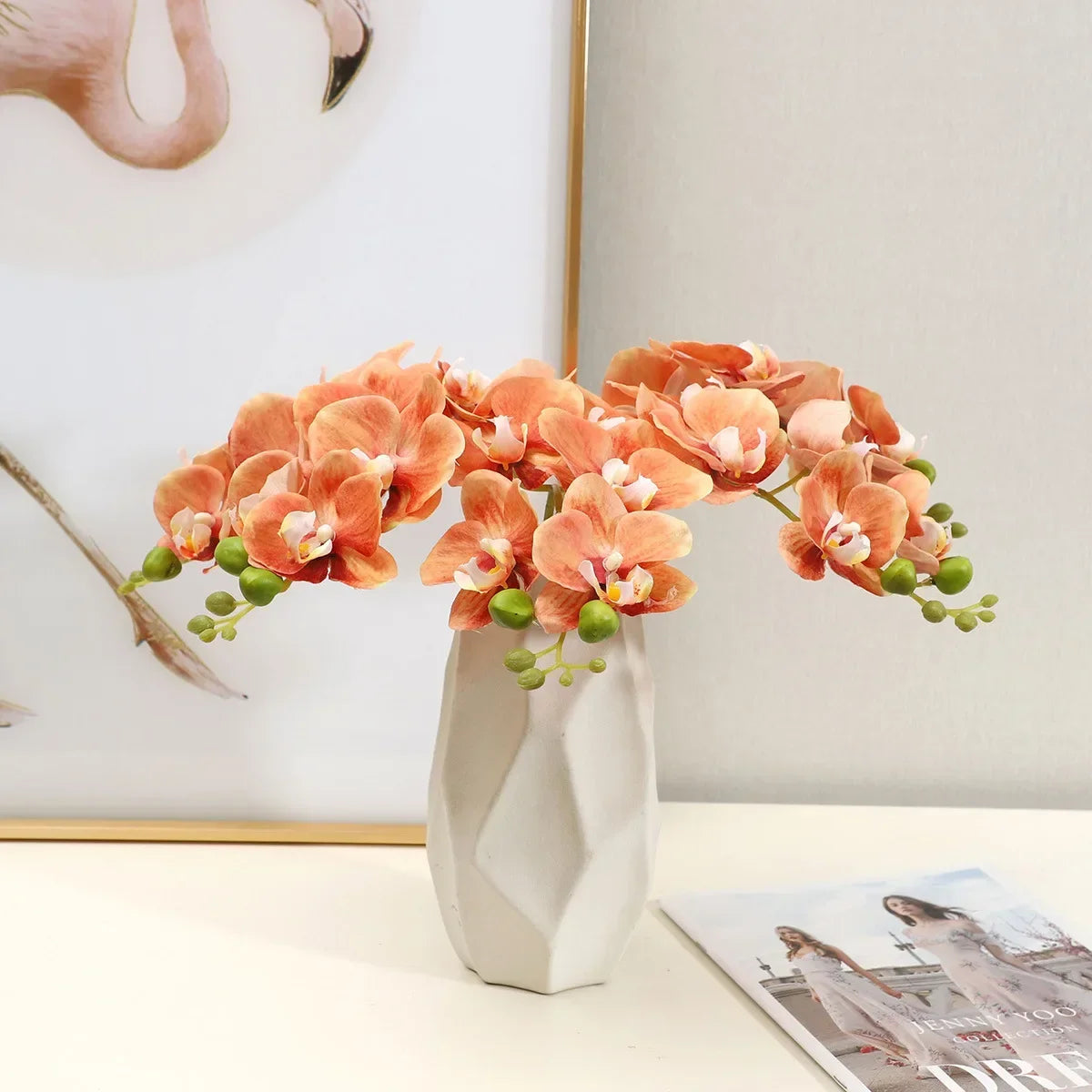 Realistic artificial phalaenopsis flowers for various decorations - vue 3 sur 11