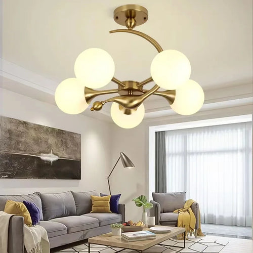 Simple post-modern Nordic chandelier in modern American style - vue 6 sur 14