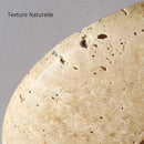 Wabi sabi travertine disc ceiling light for indoor and outdoor use