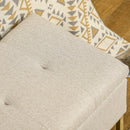 linen upholstered storage bench with practical and elegant folding cover