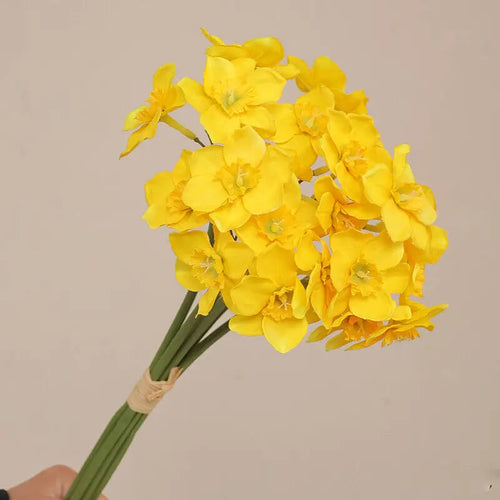 Set of 6 artificial narcissus flower bouquets for all decorations - vue 3 sur 9