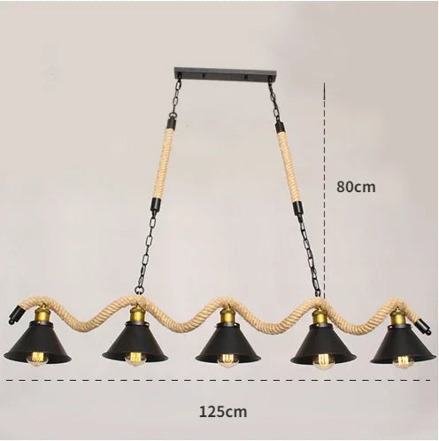 Retro industrial style chandelier modern string lamp for indoor lighting